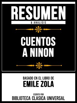 cover image of Resumen & Analisis--Cuentos a Ninon--Basado En El Libro De Emile Zola